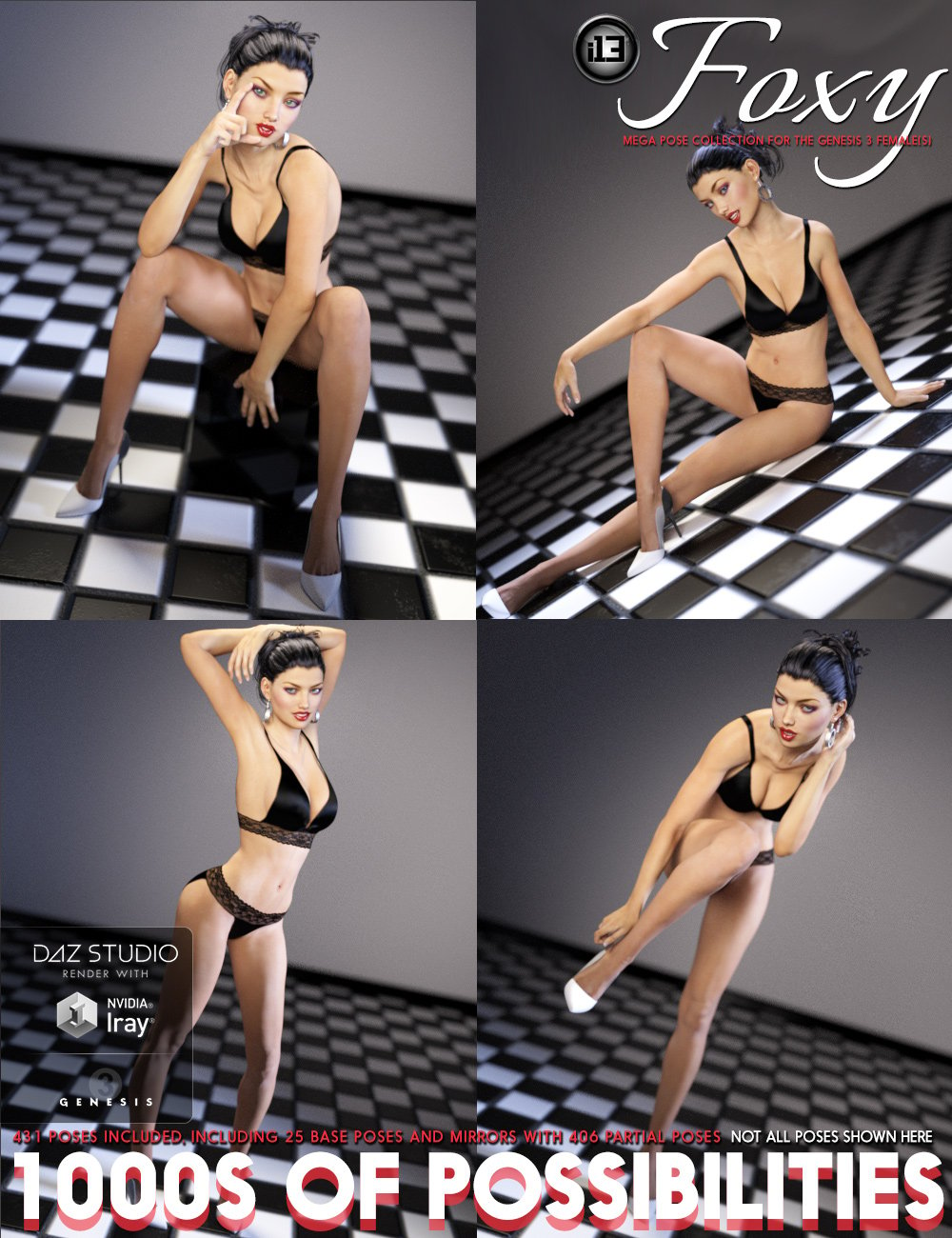 i13 Foxy for the Genesis 3 Female(s) by: ironman13, 3D Models by Daz 3D