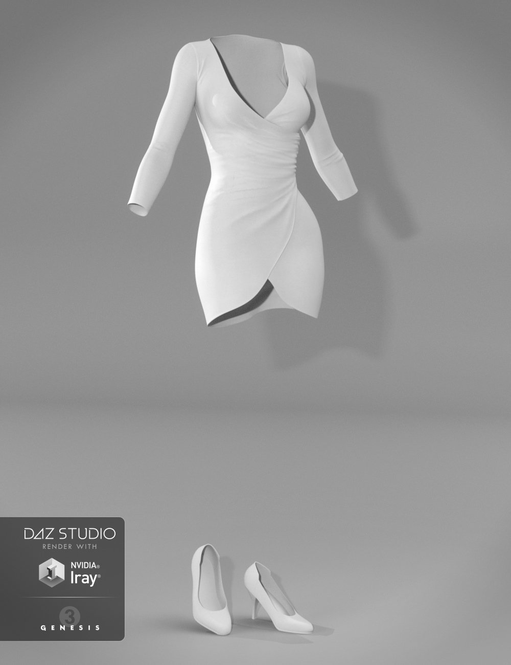 Wrap Dress for Genesis 3 Female(s) Wrap Dress for Genesis 3 Female(s) by: NikisatezShox-Design, 3D Models by Daz 3D