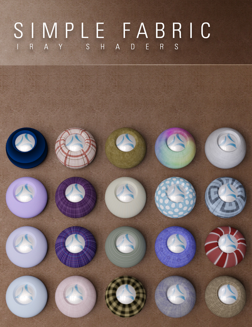 Simple Fabric Iray Shaders by: JGreenlees, 3D Models by Daz 3D
