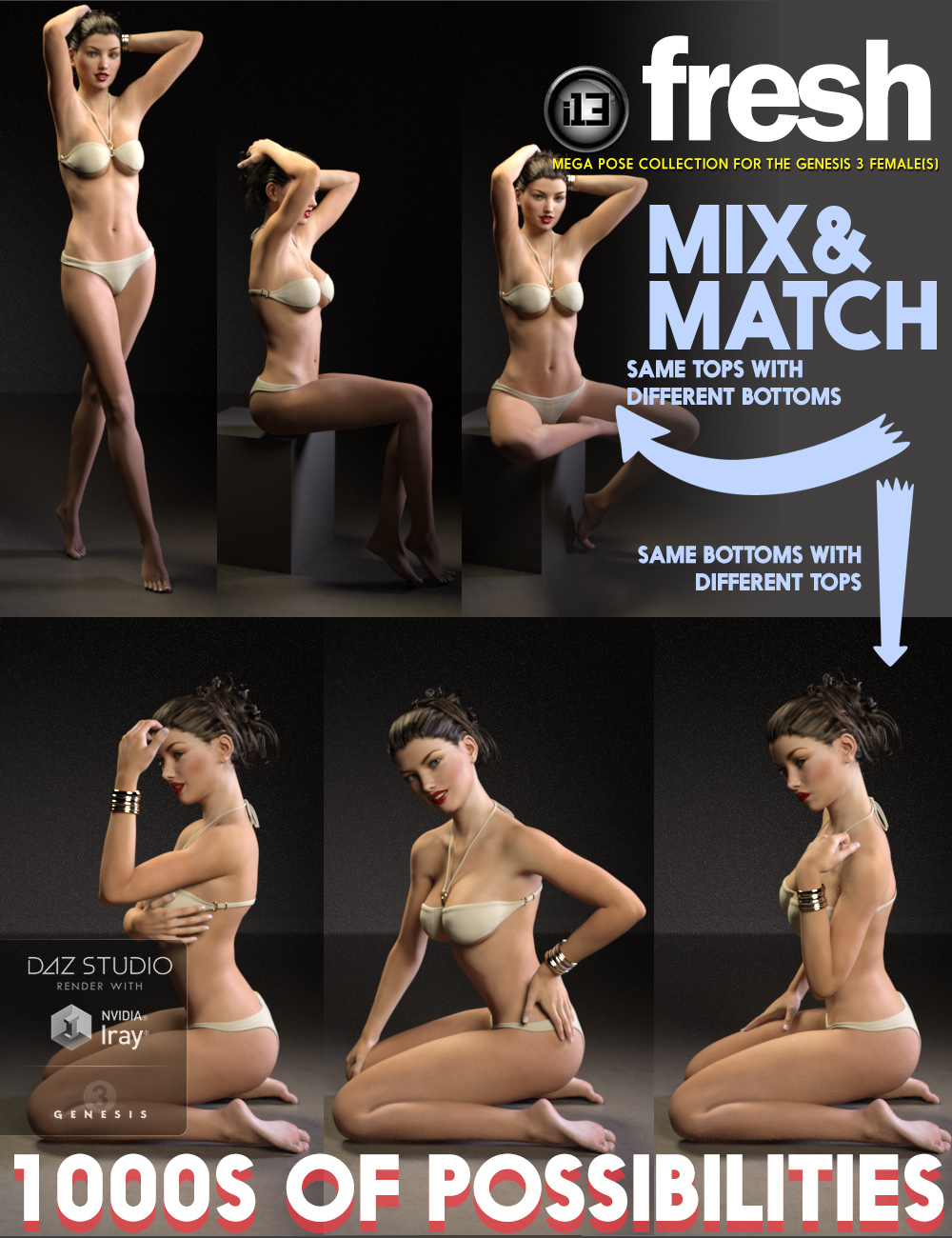 i13 Fresh Pose Collection by: ironman13, 3D Models by Daz 3D