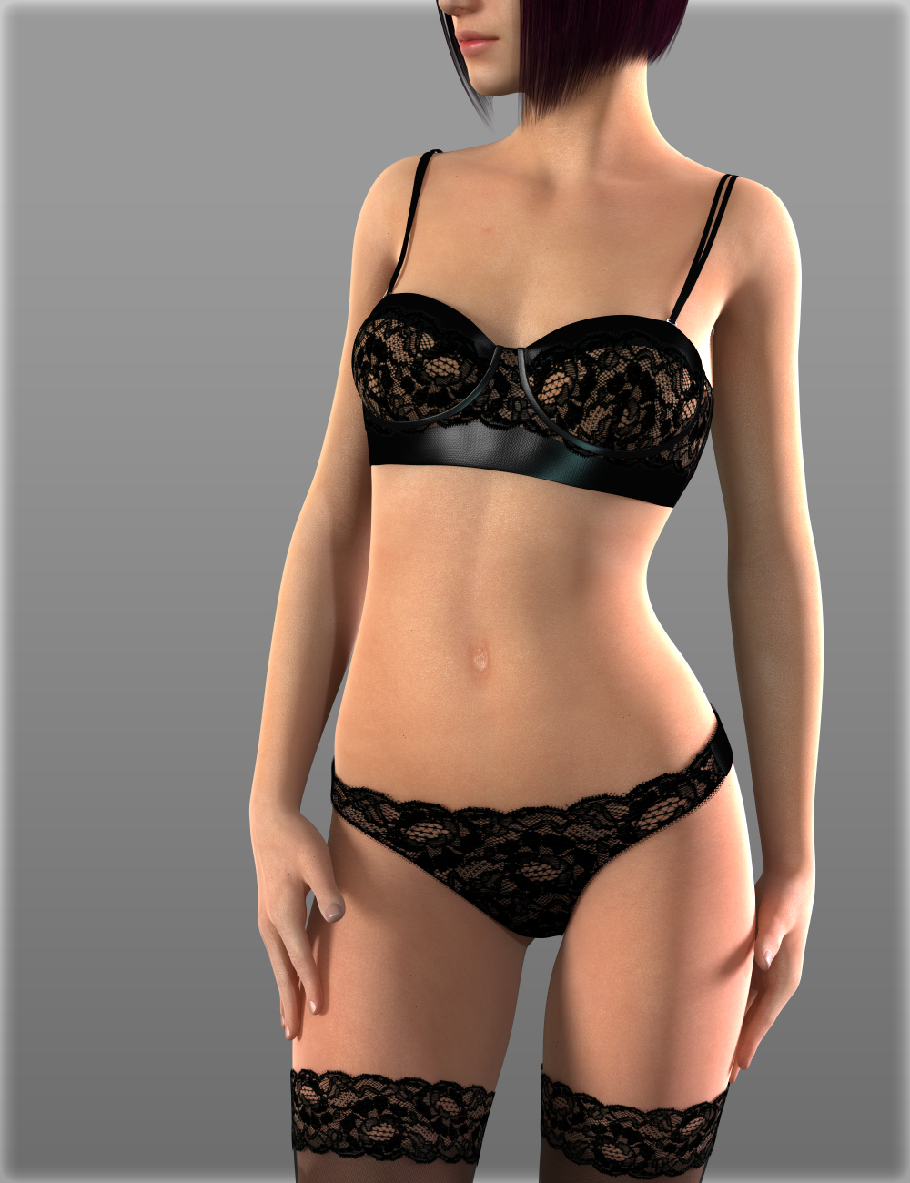 Sexy Nurse Underwear for Genesis 2 Female(s) by: IH Kang, 3D Models by Daz 3D