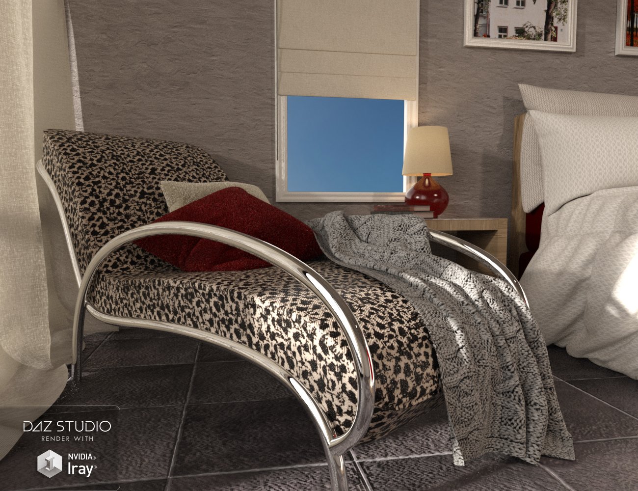 Classic Comfort Bedroom by: Nikisatez, 3D Models by Daz 3D