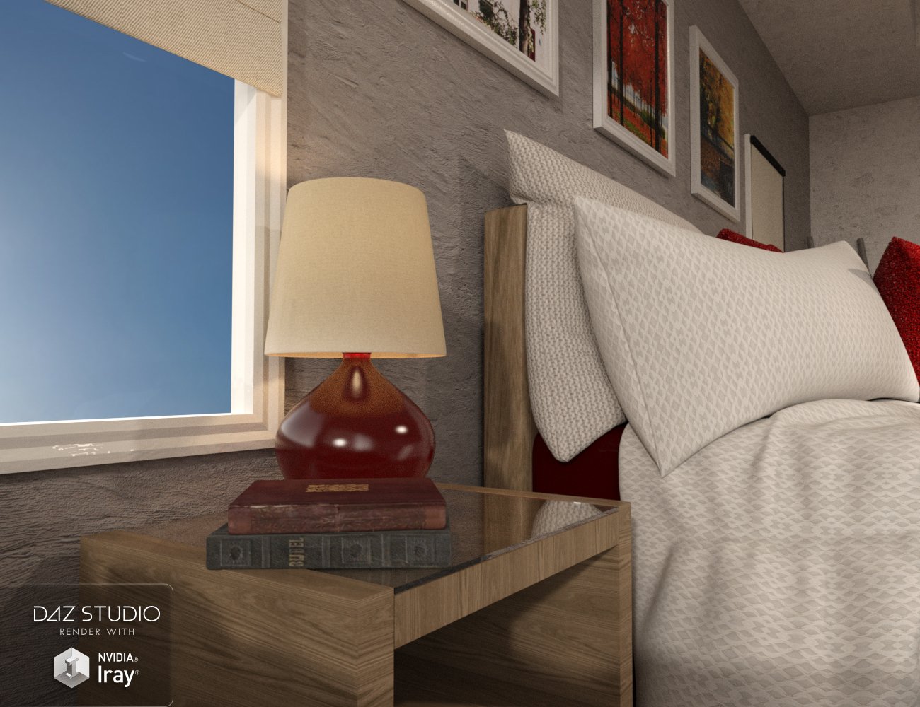Classic Comfort Bedroom Classic Comfort Bedroom by: Nikisatez, 3D Models by Daz 3D