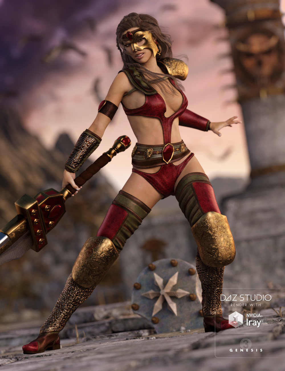 Soldier of Chaos Outfit for Genesis 3 Female(s) by: ArienVal3dart, 3D Models by Daz 3D