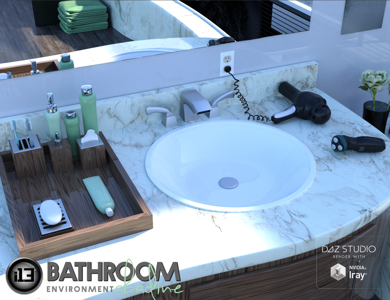 i13 Bathroom Abadine by: ironman13, 3D Models by Daz 3D