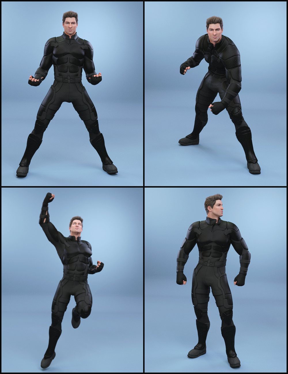 Super Power Poses by: Muscleman, 3D Models by Daz 3D