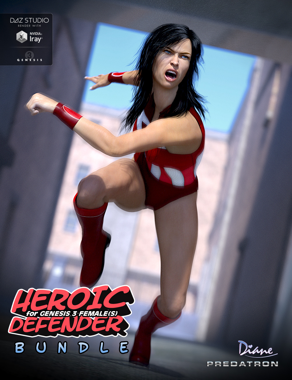 Heroic Defender Bundle by: PredatronDiane, 3D Models by Daz 3D