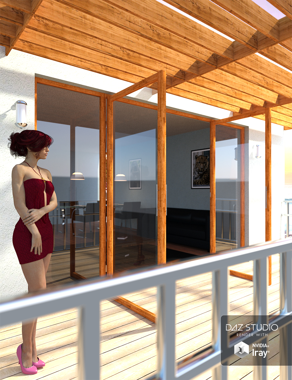 Living Room Interior by: , 3D Models by Daz 3D