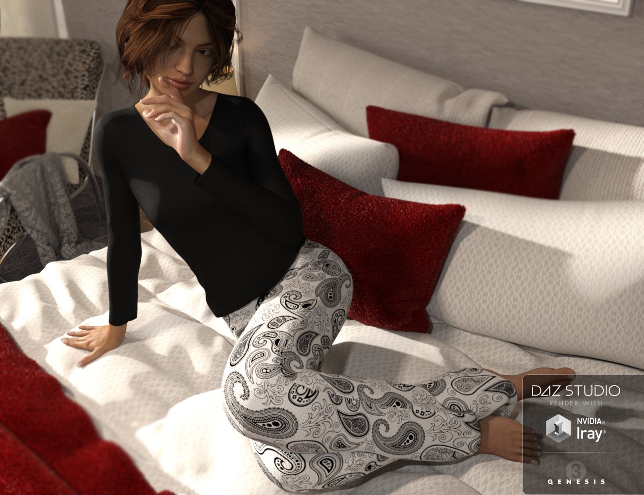 PJs for Genesis 3 Female(s) PJs for Genesis 3 Female(s) by: Nikisatez, 3D Models by Daz 3D