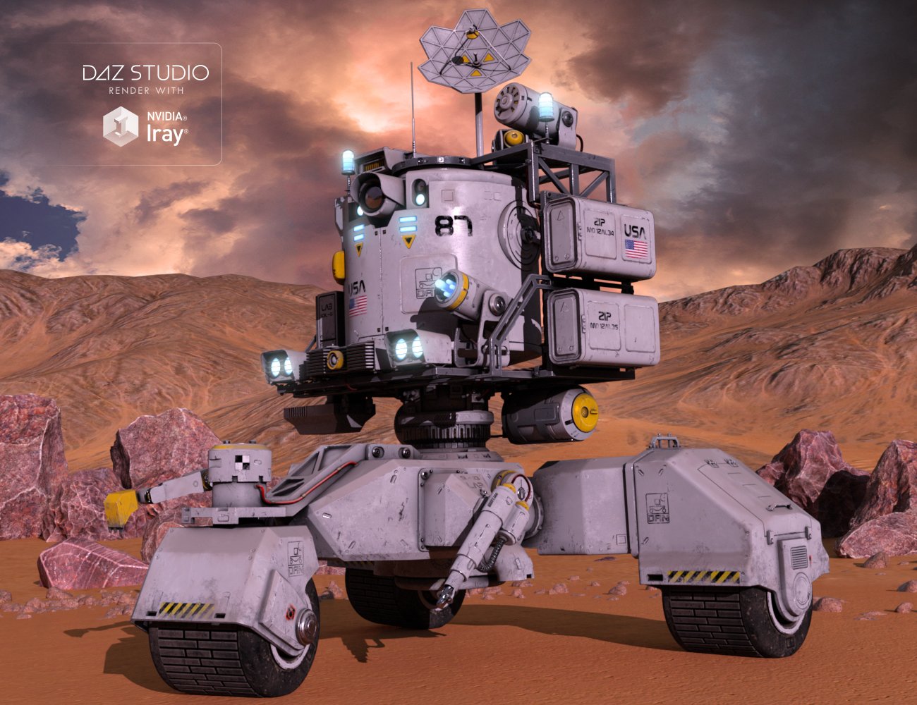 Robot Mars by: petipet, 3D Models by Daz 3D
