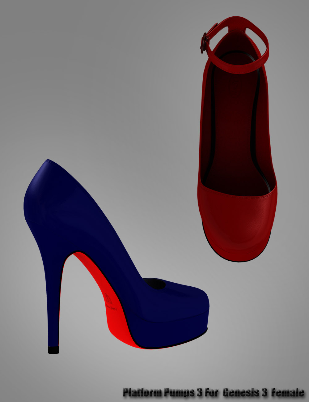 Platform Pumps 3 for Genesis 3 Female(s) by: dx30, 3D Models by Daz 3D