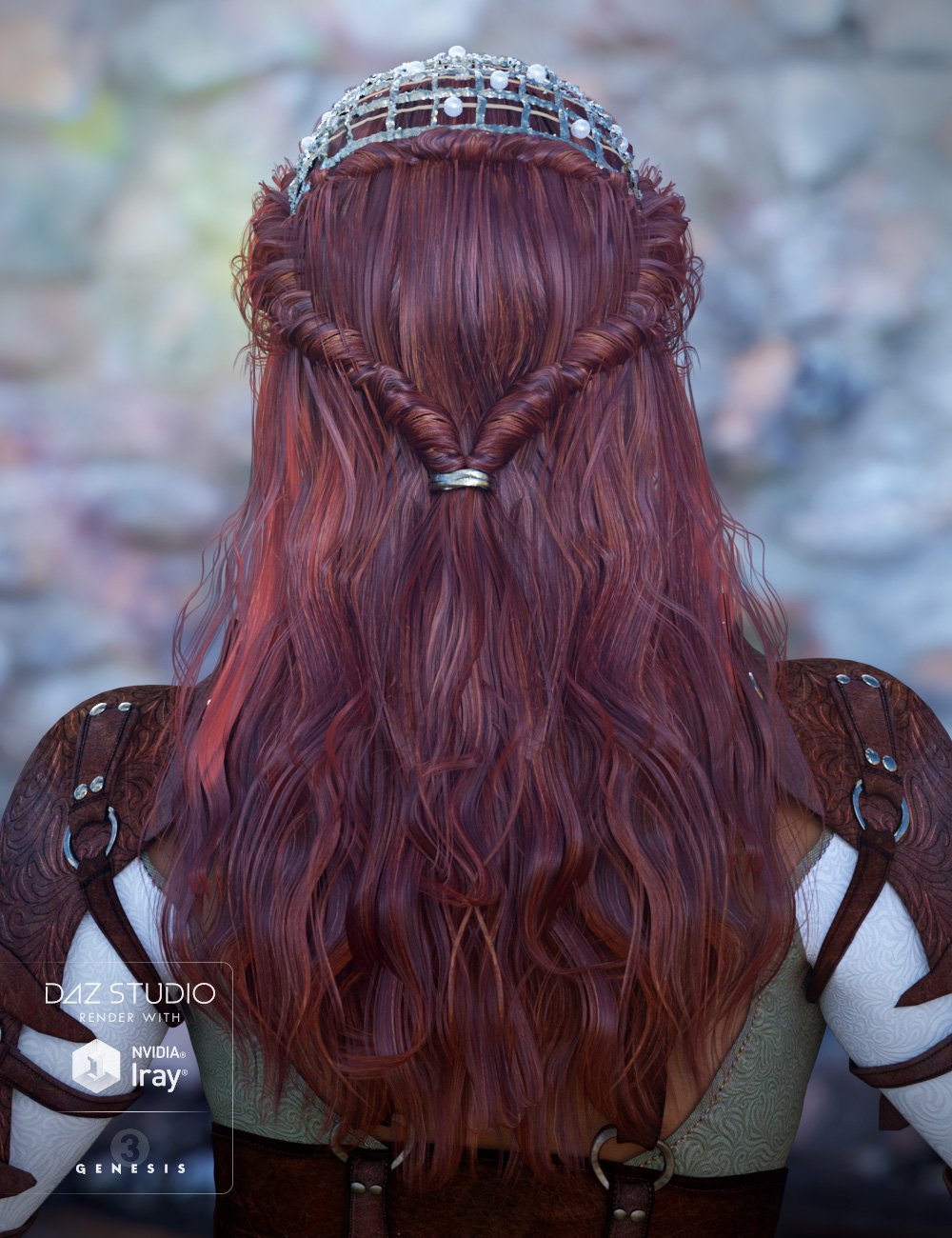 Frawn Hair for Genesis 3 Female(s) by: goldtassel, 3D Models by Daz 3D