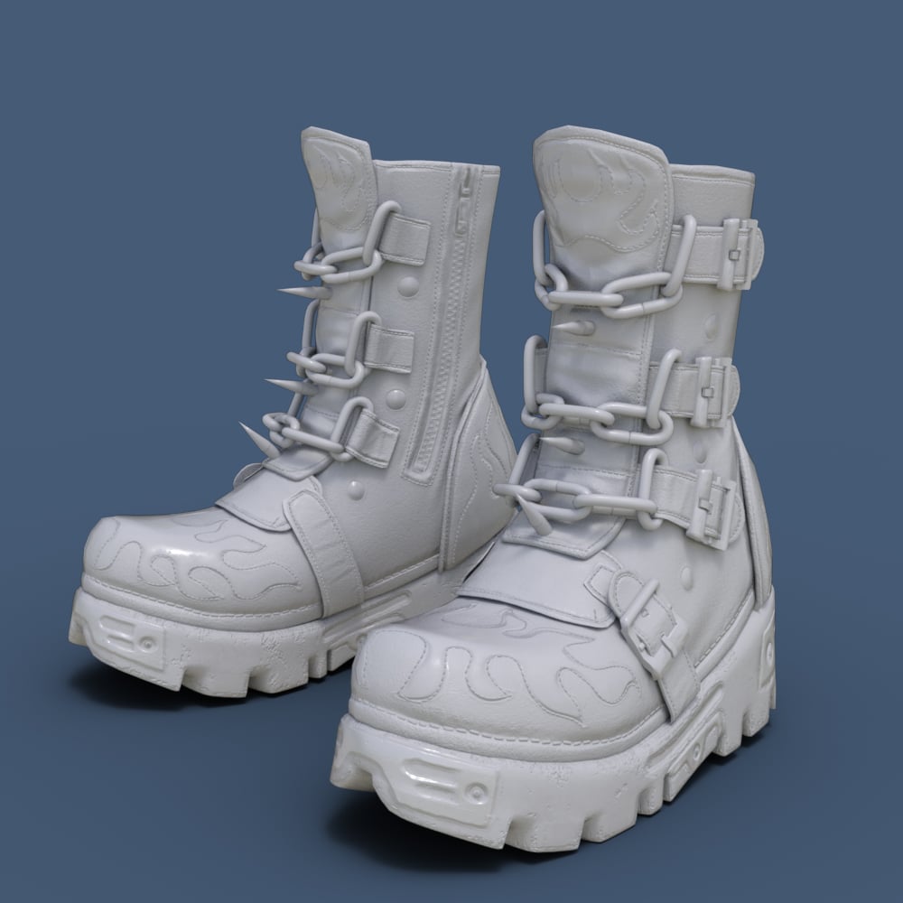 Slide3D Goth Boots for Genesis 3 Female(s) | Daz 3D