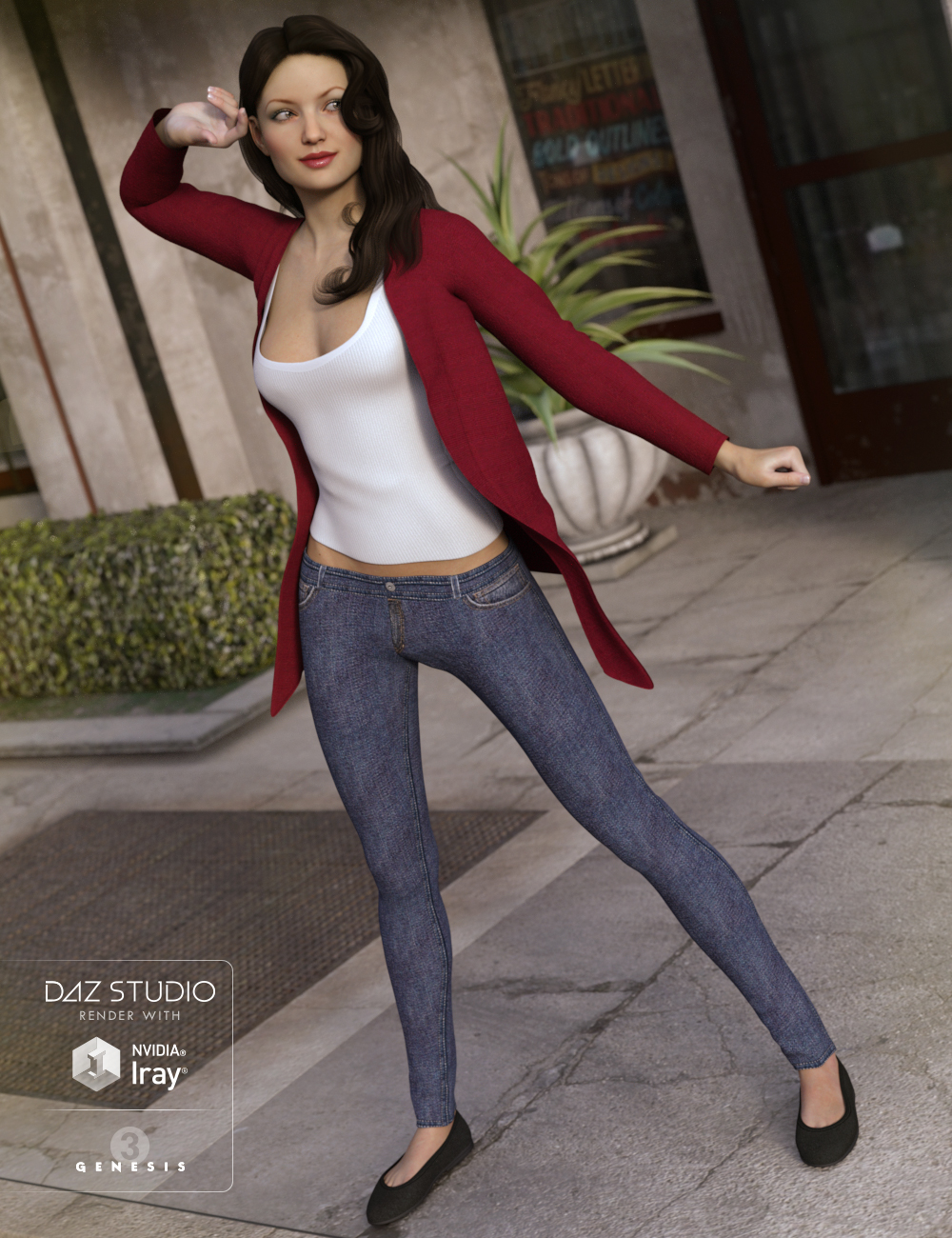Lulu Outfit Genesis 3 Female(s) by: Nikisatez, 3D Models by Daz 3D