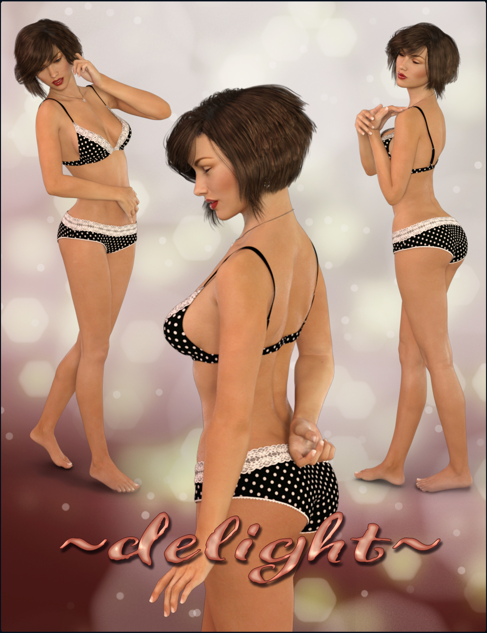 Delight Poses for Genesis 3 Female by: lunchlady, 3D Models by Daz 3D