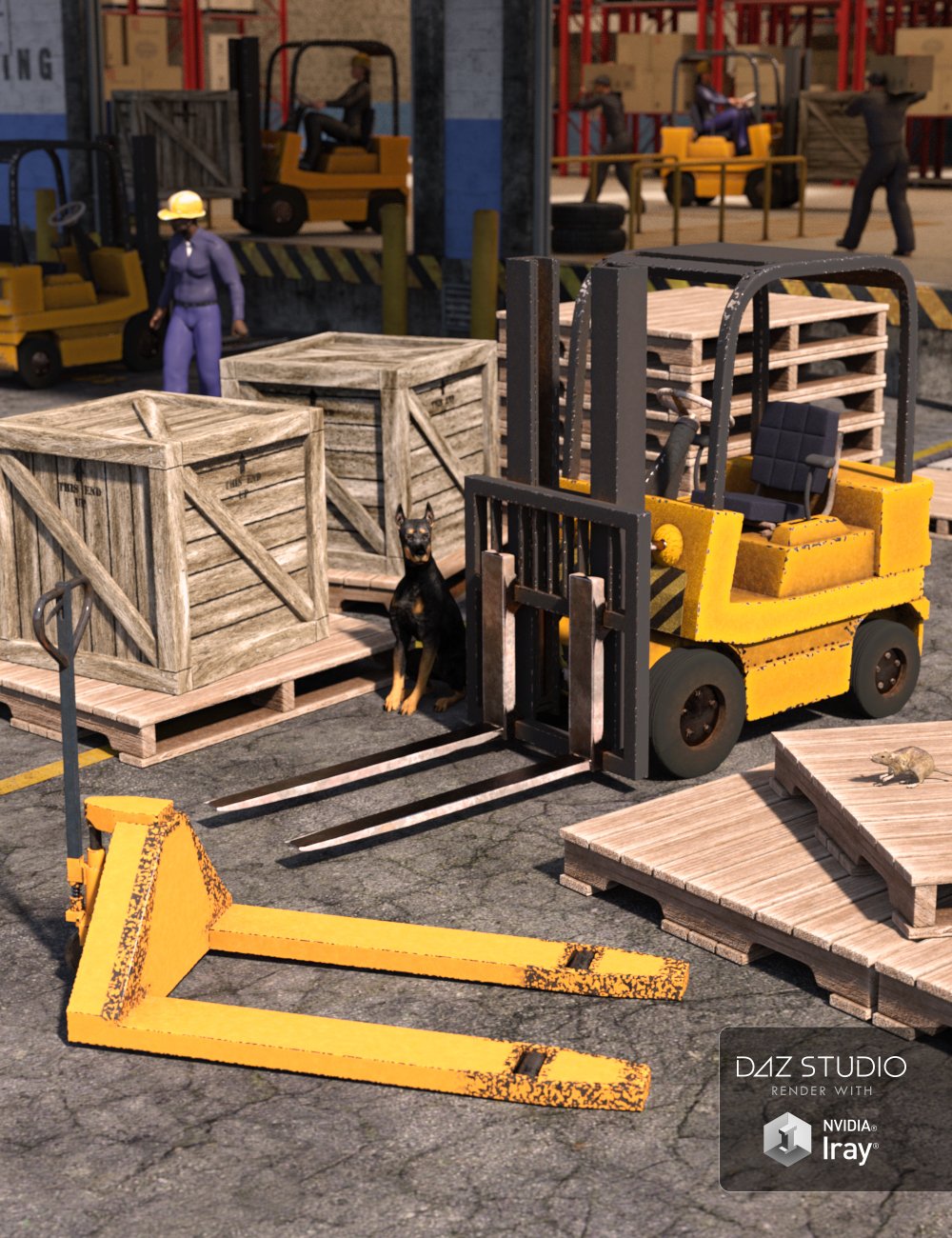 Warehouse Gear by: Valandar, 3D Models by Daz 3D