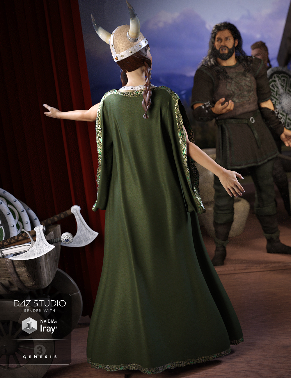 Viking Opera Singer for Genesis 3 Female(s) by: NikisatezShox-Design, 3D Models by Daz 3D
