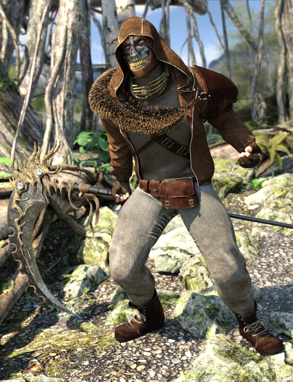 Savage Hunter for Genesis 2 Male(s) by: Luthbellina, 3D Models by Daz 3D