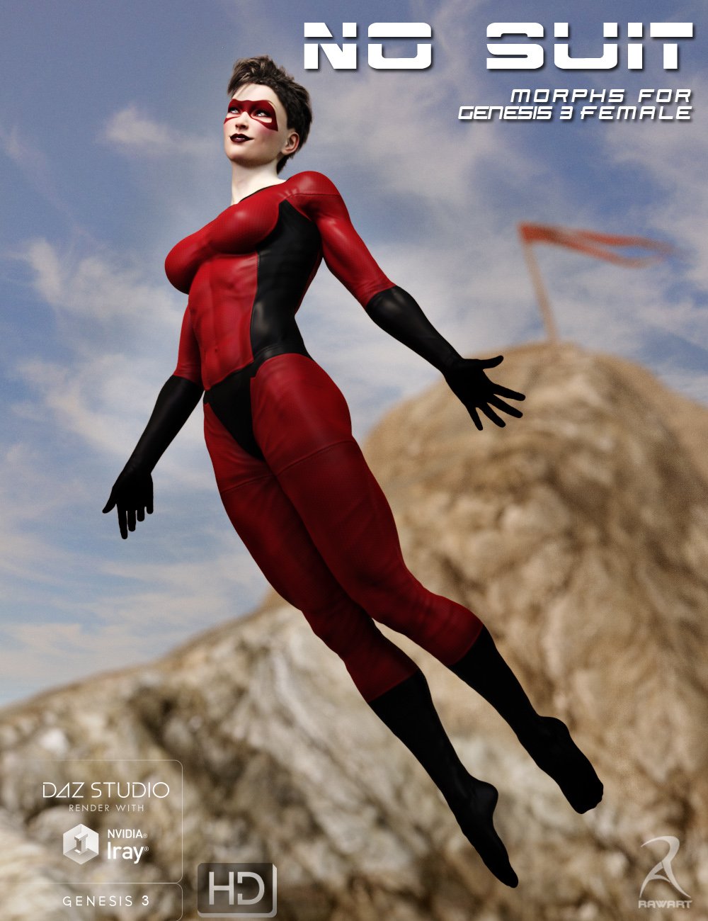 No Suit Morphs for Genesis 3 Female(s) by: RawArt, 3D Models by Daz 3D