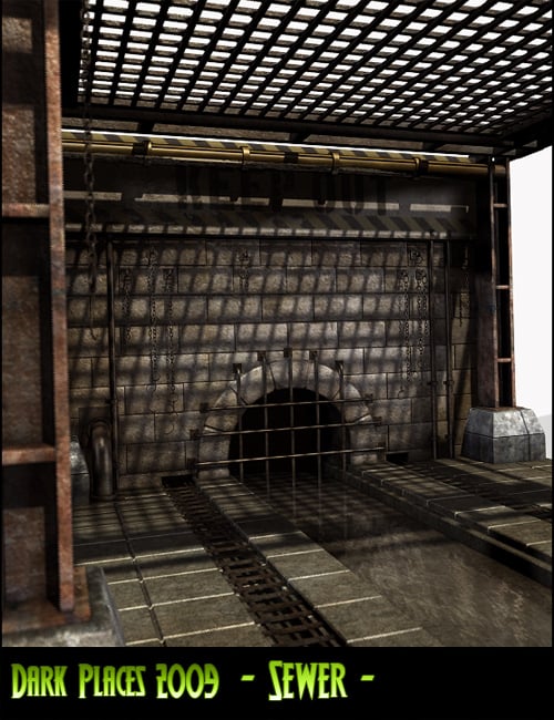 Dark Places: Sewer 2k9 by: Stonemason, 3D Models by Daz 3D