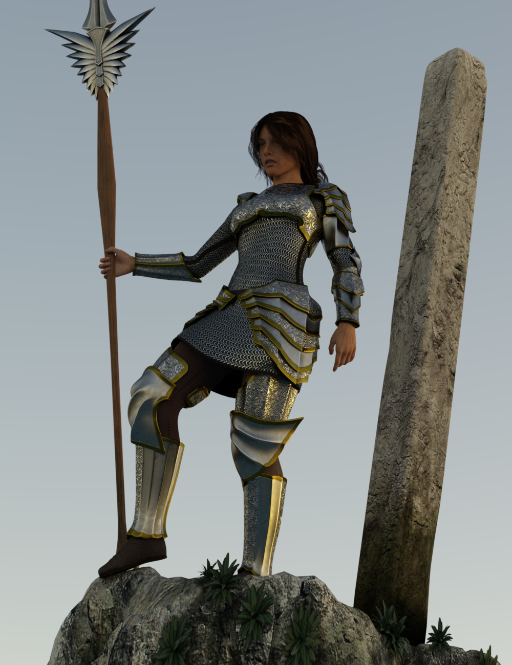 Mercenary Knight by: Valandar, 3D Models by Daz 3D