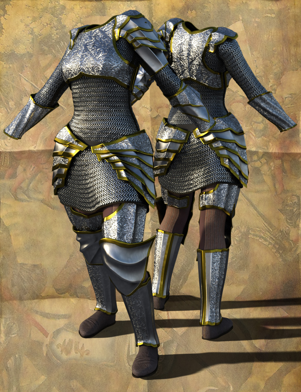 Mercenary Knight by: Valandar, 3D Models by Daz 3D