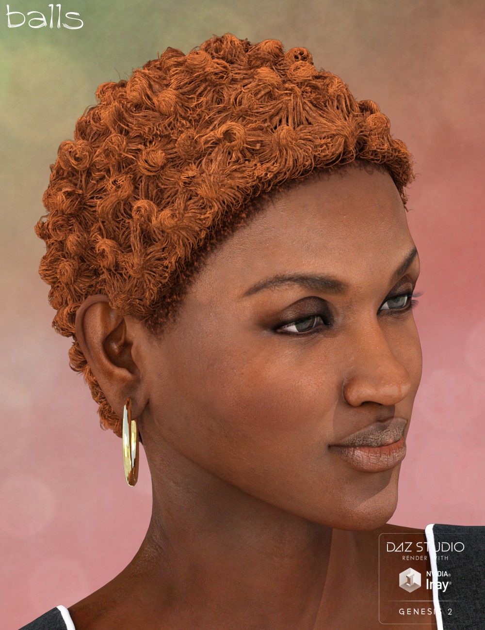 Nuru Hair for Genesis 2 Female(s) by: 3D-GHDesign, 3D Models by Daz 3D