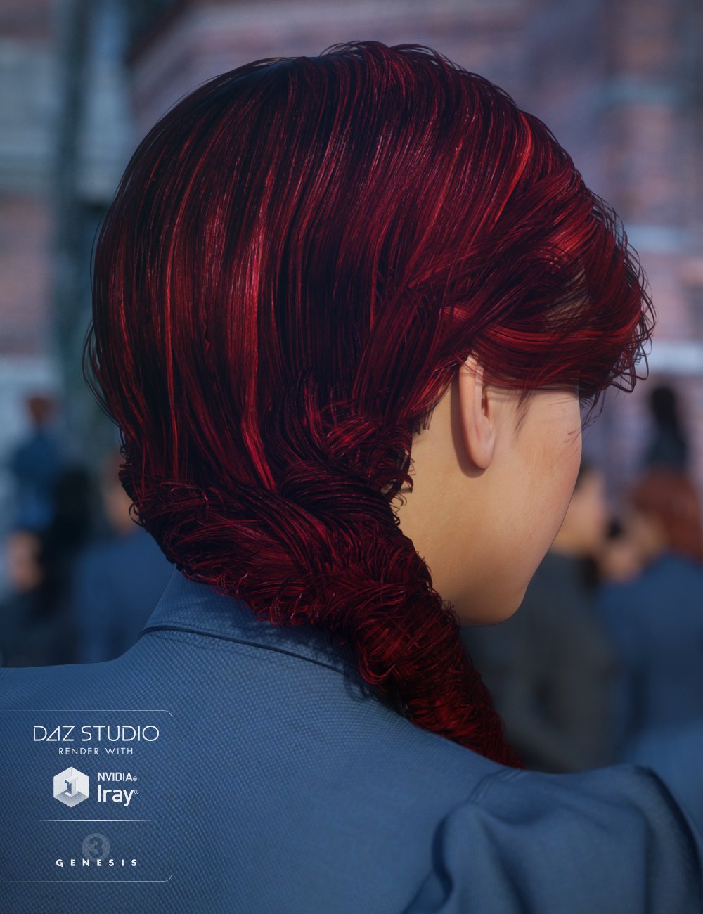Eclectic Hair for Genesis 3 Female(s) by: goldtassel, 3D Models by Daz 3D