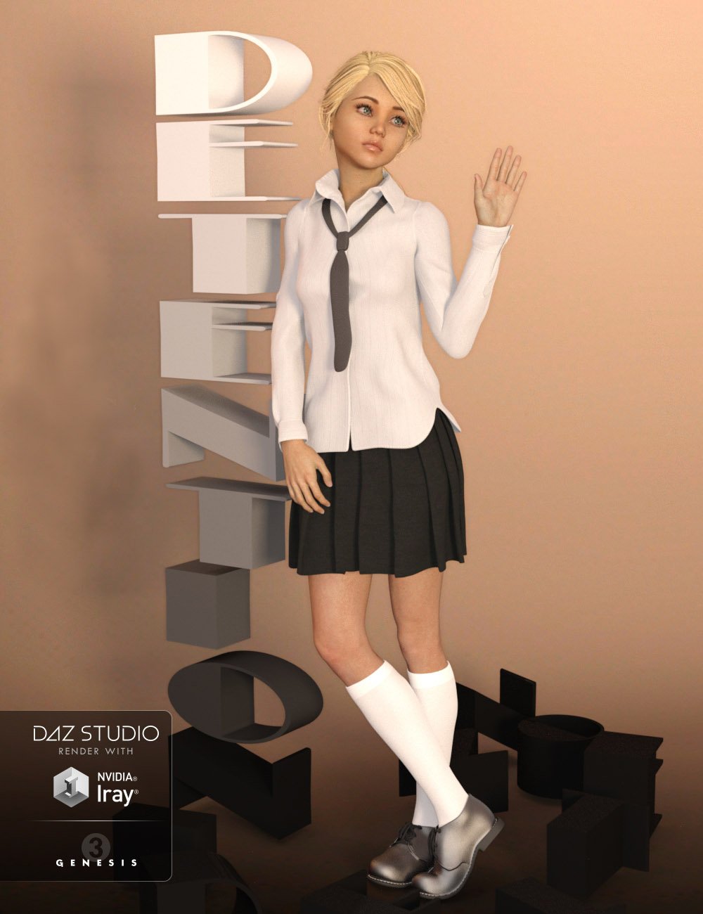 Detention Outfit for Genesis 3 Female(s) by: Oskarsson, 3D Models by Daz 3D