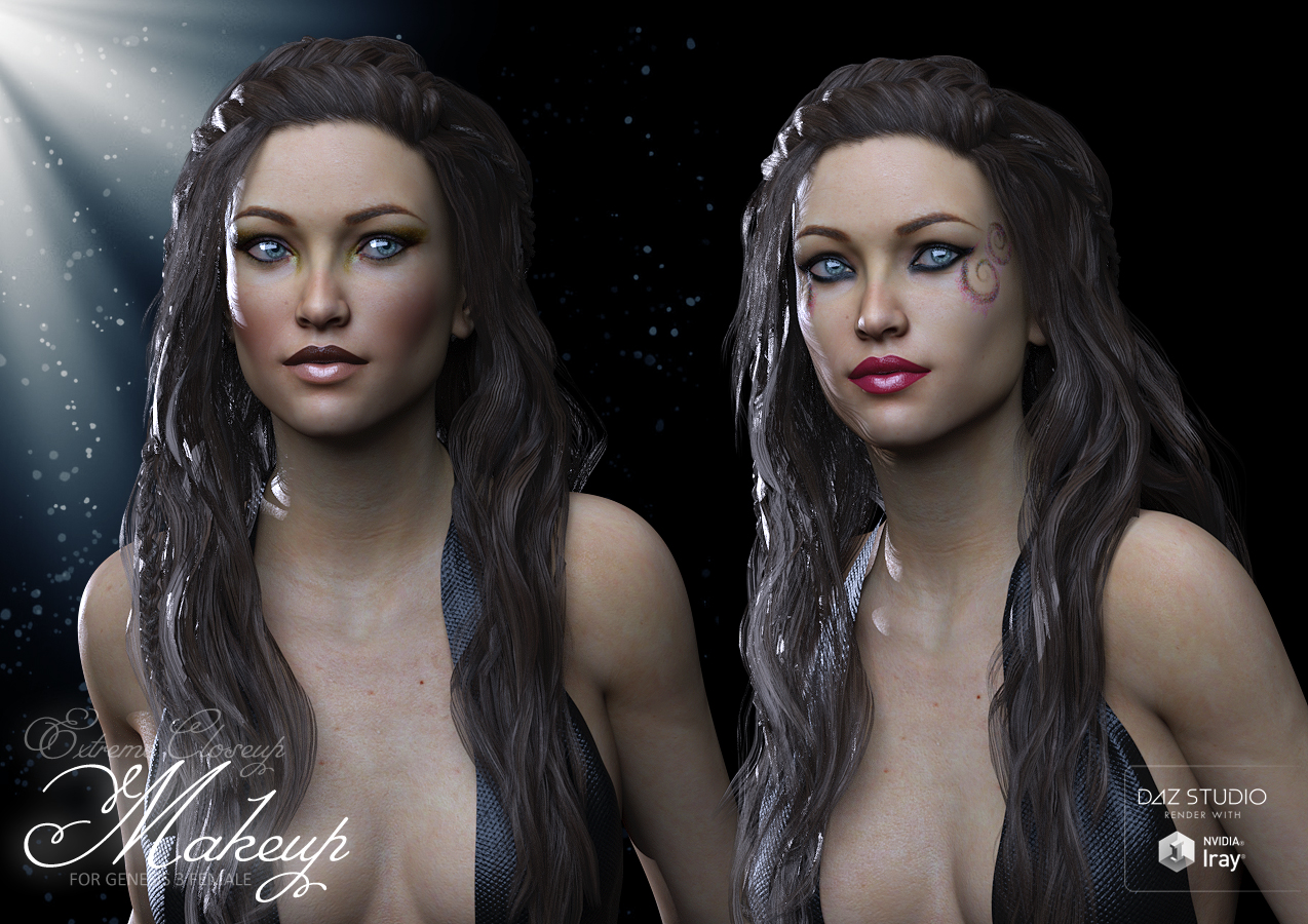 Extreme Closeup: Makeup for Genesis 3 Female(s) by: ForbiddenWhisperschevybabe25, 3D Models by Daz 3D