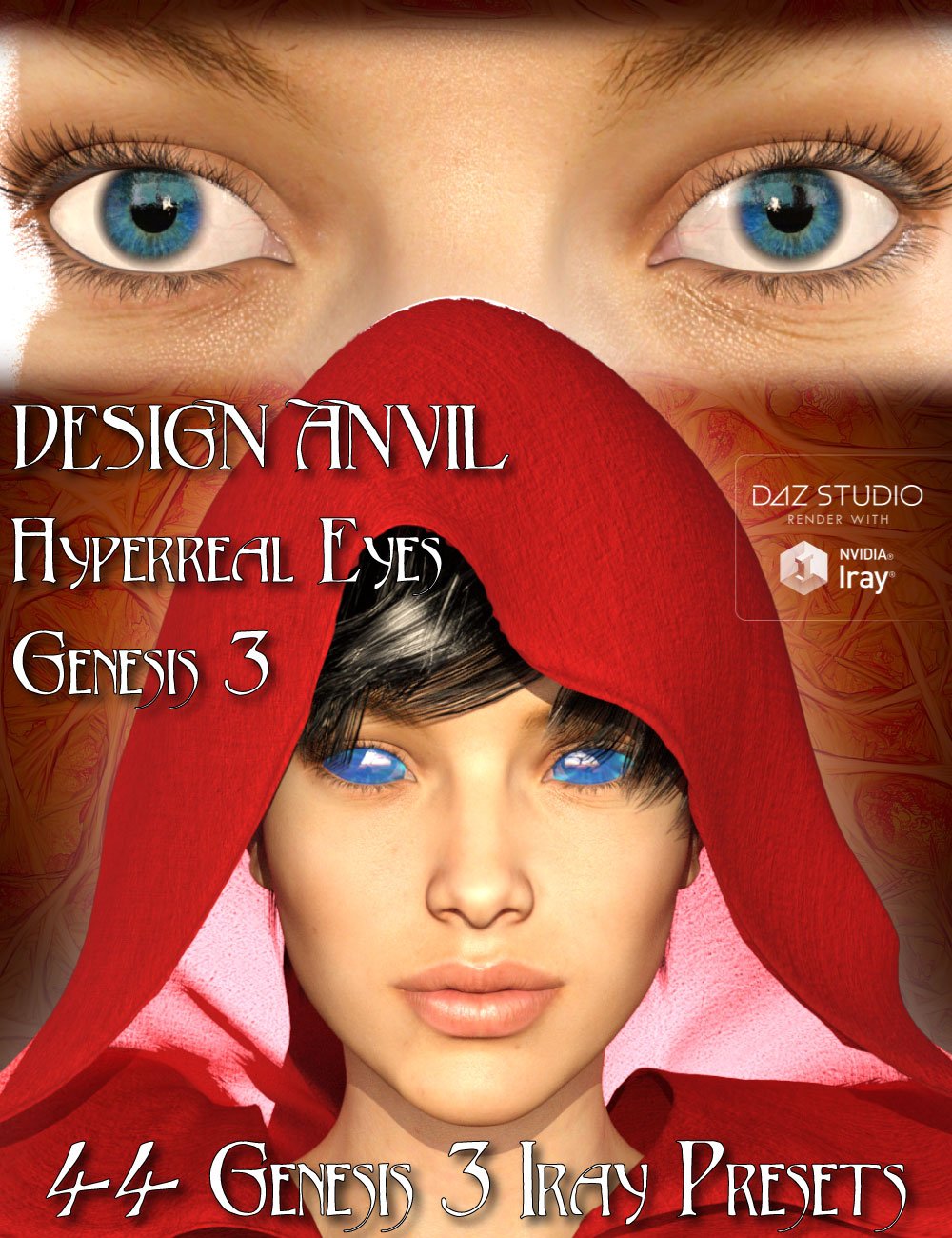 DA Hyperreal Eyes for Genesis 3 Female(s) by: Design Anvil, 3D Models by Daz 3D