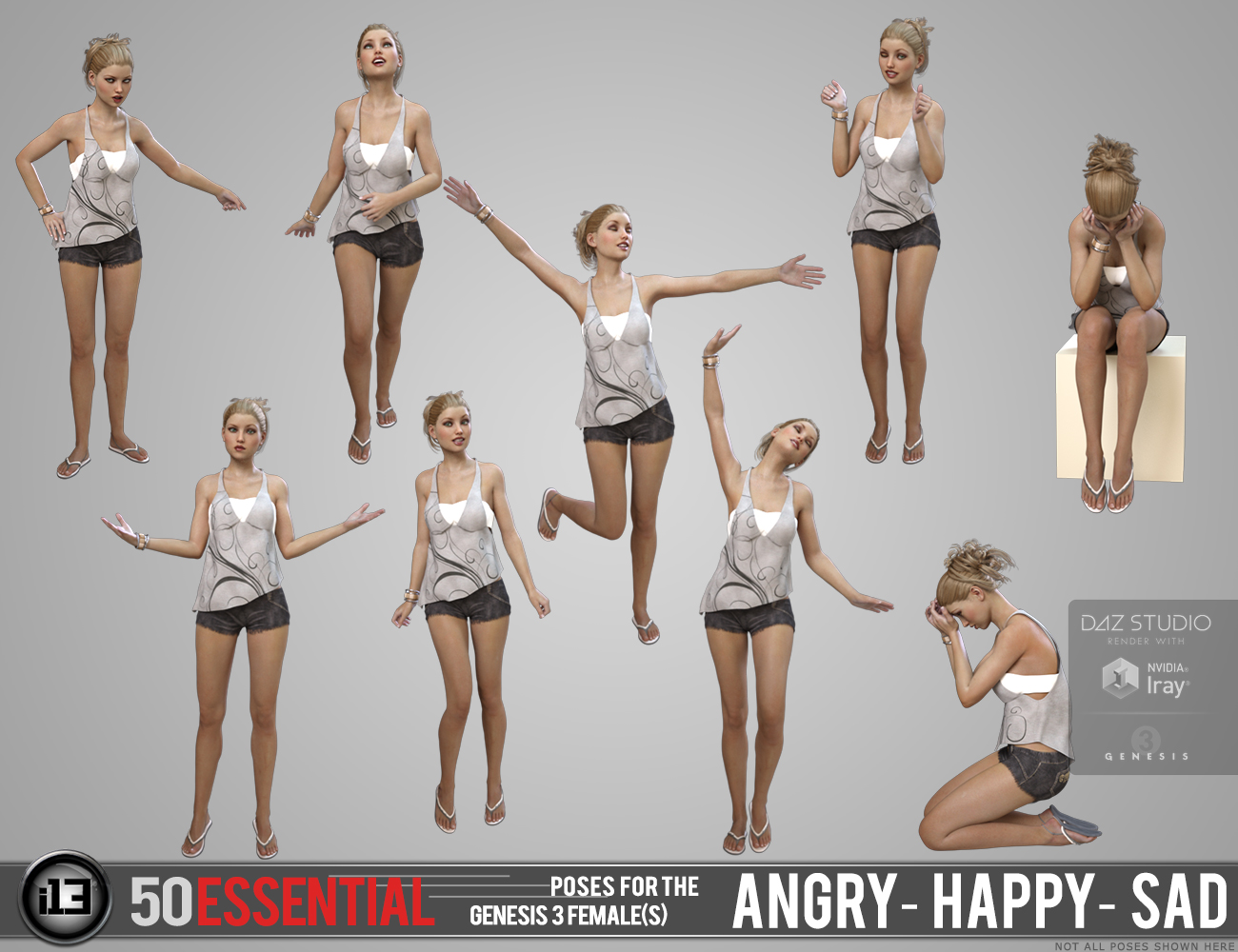 i13 50 Essential Poses for Genesis 3 Female(s) i13 50 Essential Poses for Genesis 3 Female(s) by: ironman13, 3D Models by Daz 3D