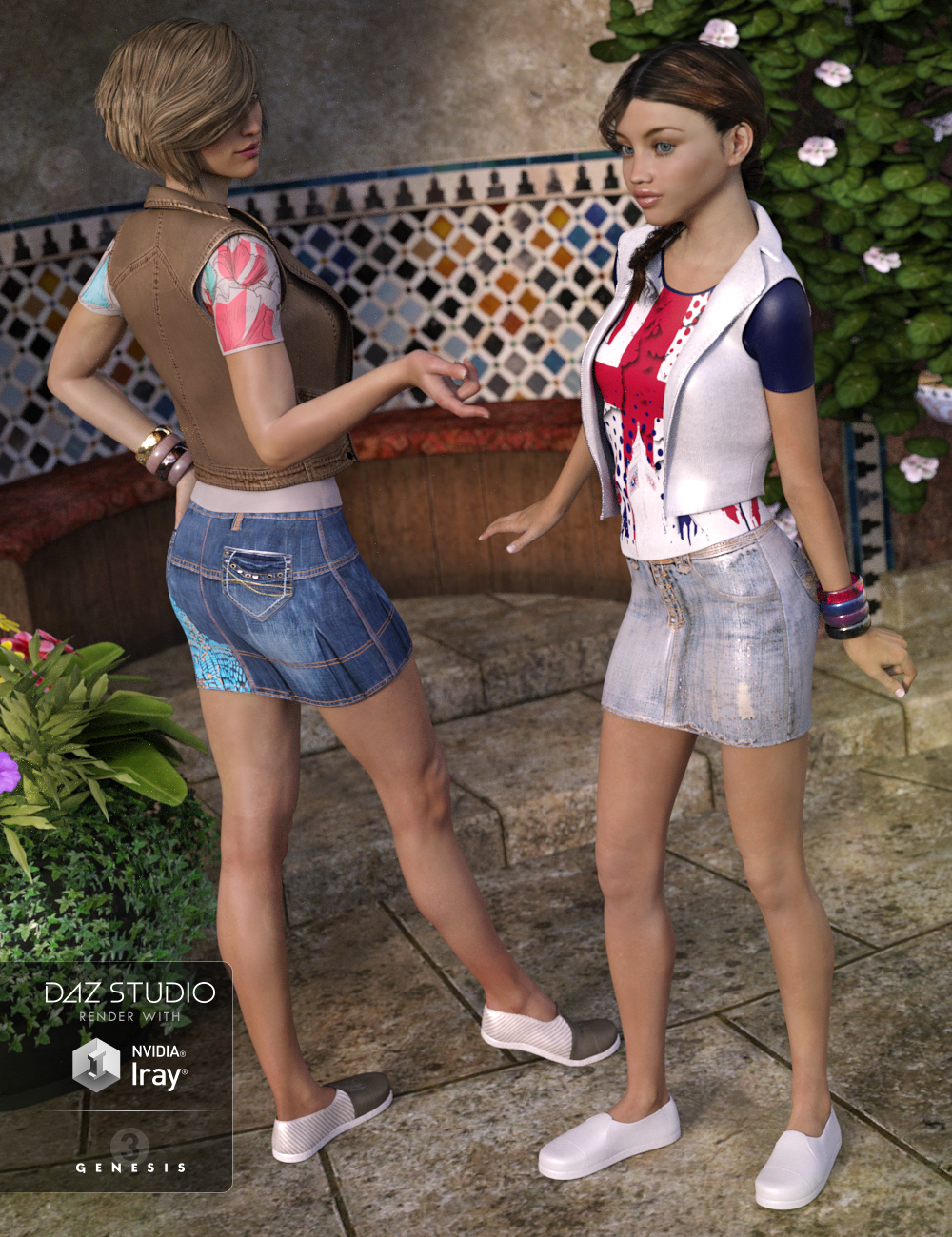 Chantelle Outfit for Genesis 3 Female(s) by: NikisatezShox-Design, 3D Models by Daz 3D