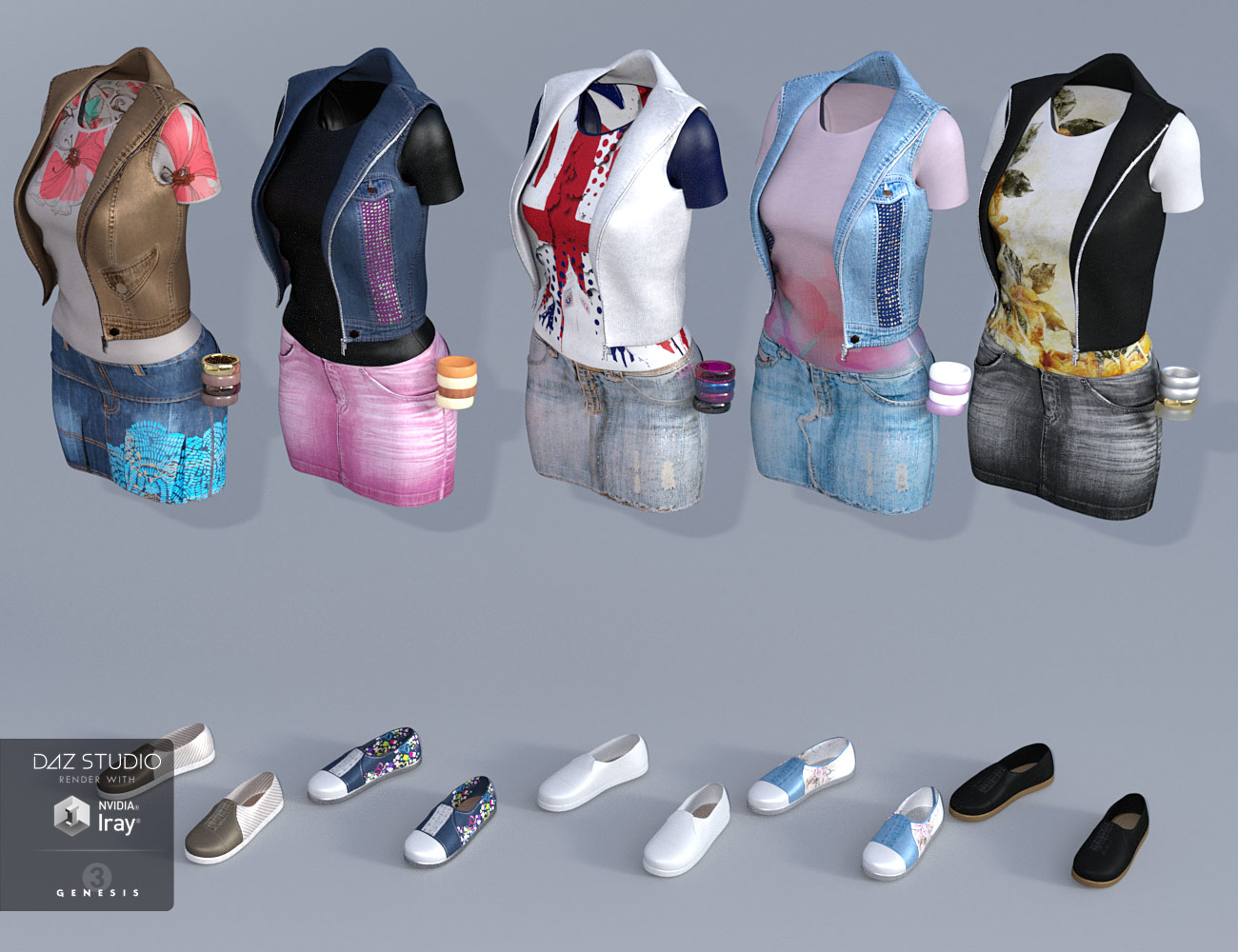 Chantelle Outfit for Genesis 3 Female(s) by: NikisatezShox-Design, 3D Models by Daz 3D