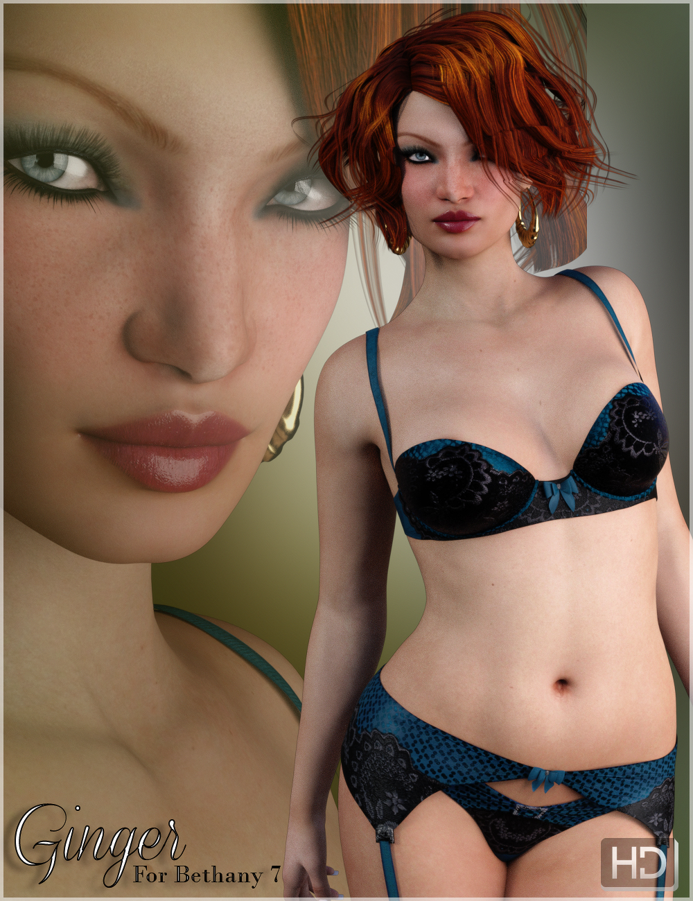 Ginger for Bethany 7 HD by: Belladzines, 3D Models by Daz 3D
