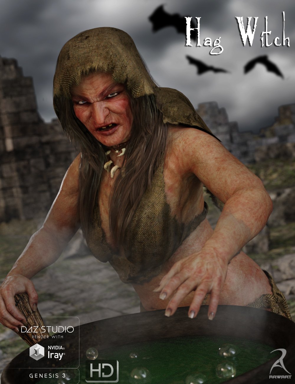 Hag Witch HD by: RawArt, 3D Models by Daz 3D