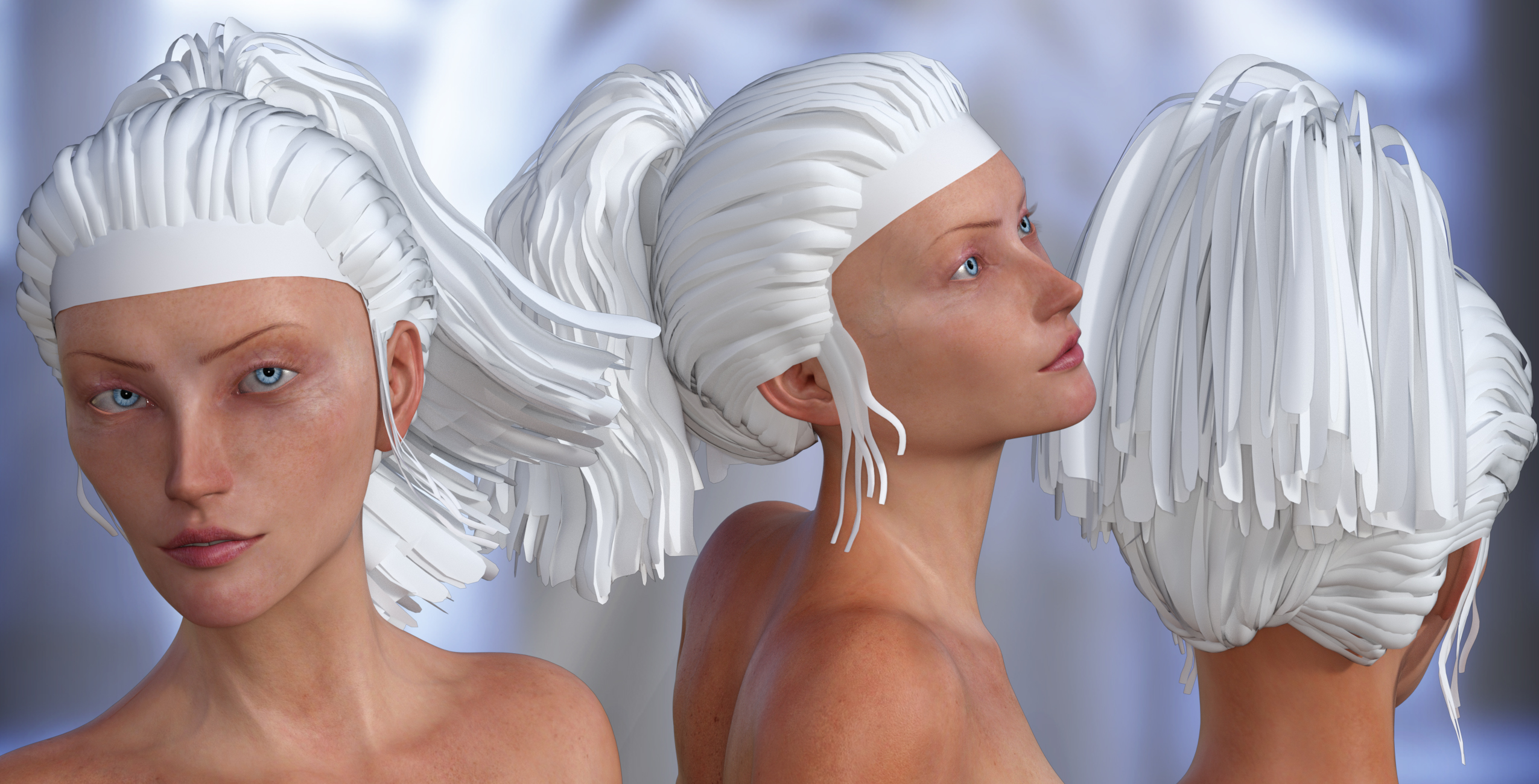 Lady Rune Updo for Genesis 3 Female(s) and Genesis 2 Female(s) by: Arki, 3D Models by Daz 3D
