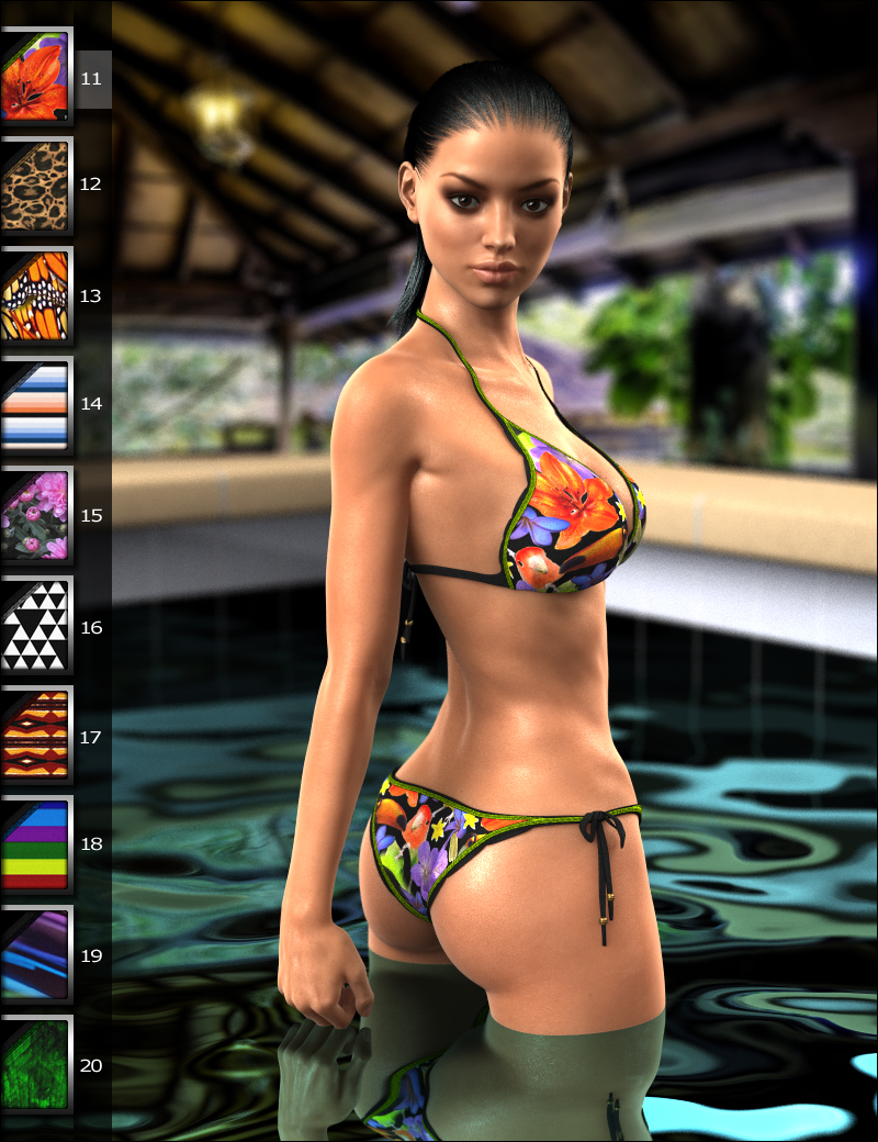 SwimWear for Genesis 3 Female(s) by: MindVision G.D.S., 3D Models by Daz 3D