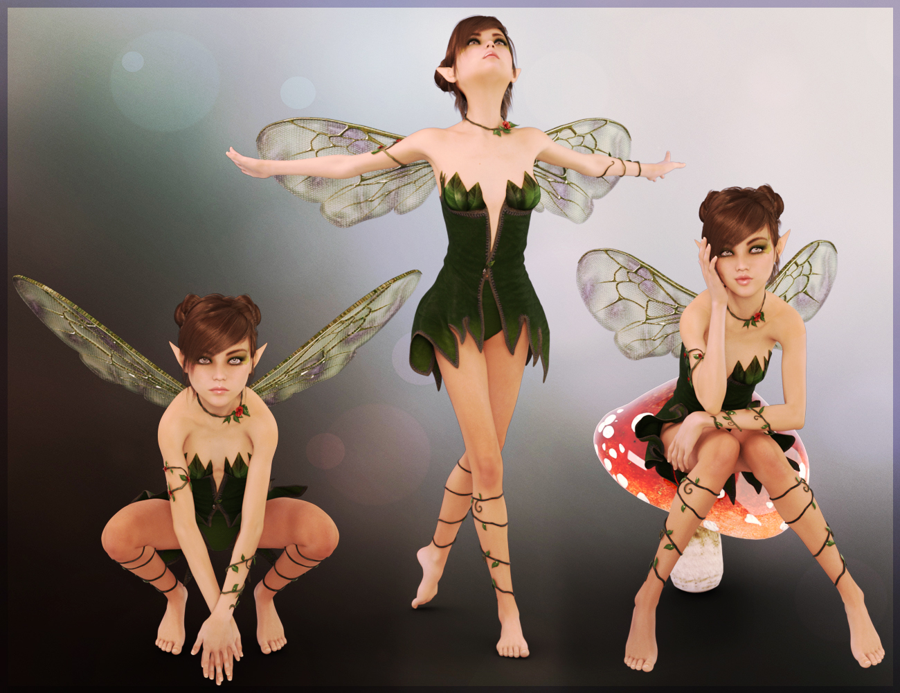 Spritely Poses for Josie 7 by: lunchlady, 3D Models by Daz 3D