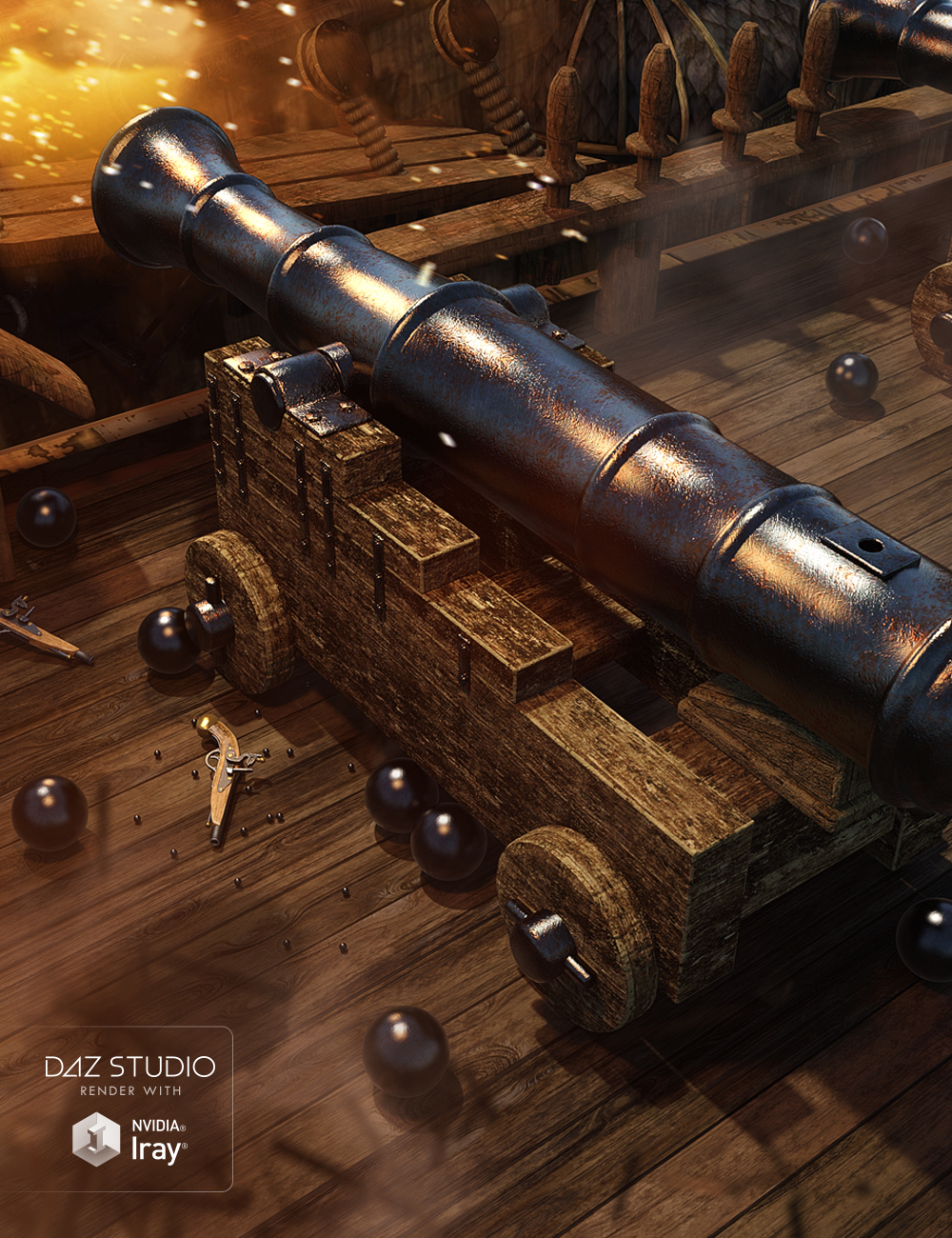 Pirate Accessories by: ARTCollab, 3D Models by Daz 3D
