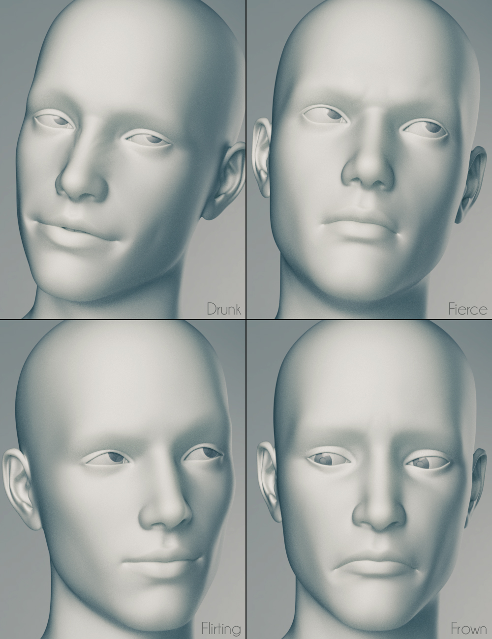 Genesis 3 Male Expressions by: , 3D Models by Daz 3D