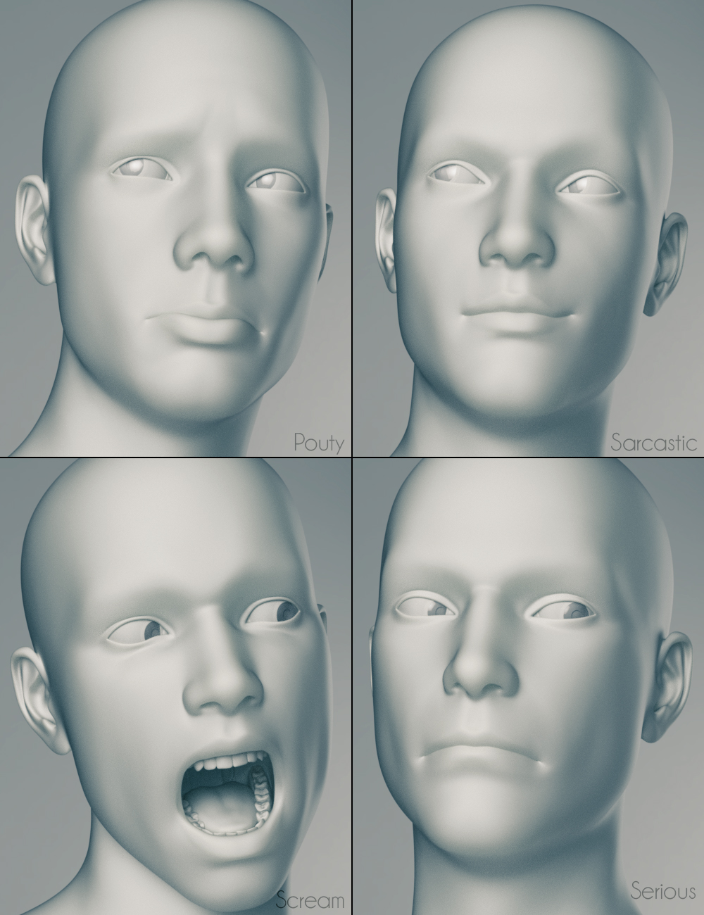Genesis 3 Male Expressions by: , 3D Models by Daz 3D