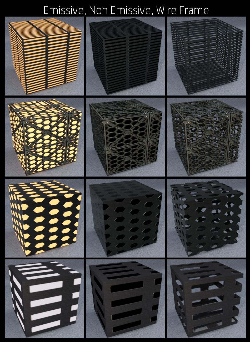 DG Iray Sci Fi Surface Lights Shader Daz 3D