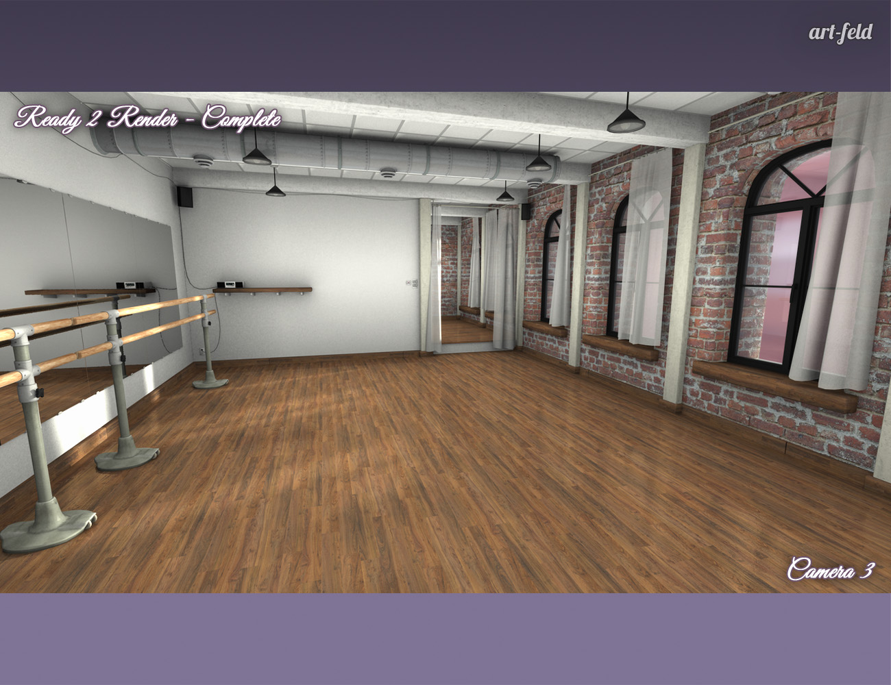 Loft Dance Studio Loft Dance Studio by: art-feld, 3D Models by Daz 3D