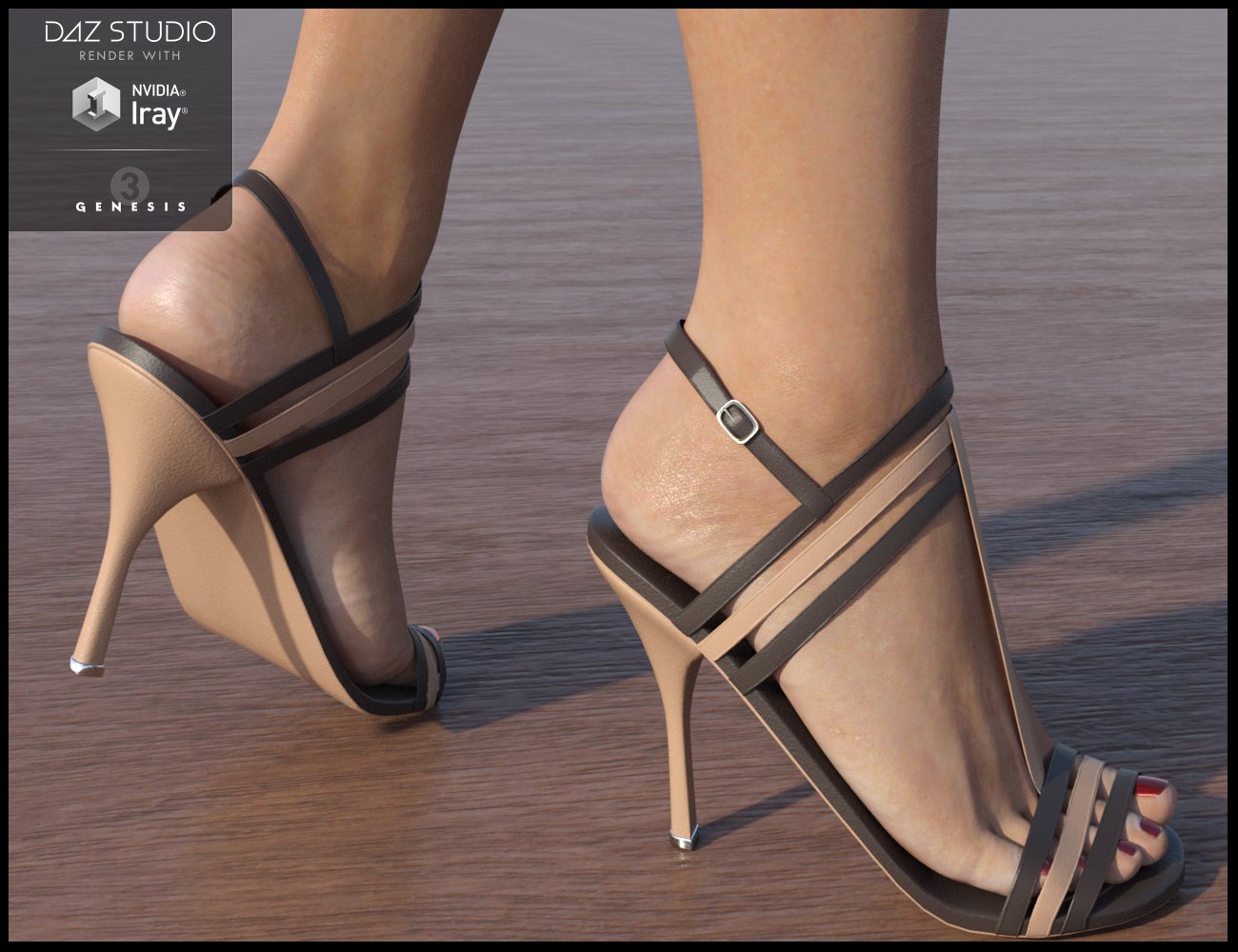 Strappy Sandal Heels for Genesis 3 Female(s) | Daz 3D