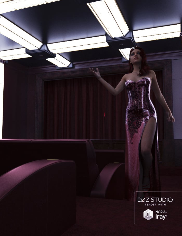 Private Art Deco Cinema by: David BrinnenForbiddenWhispers, 3D Models by Daz 3D
