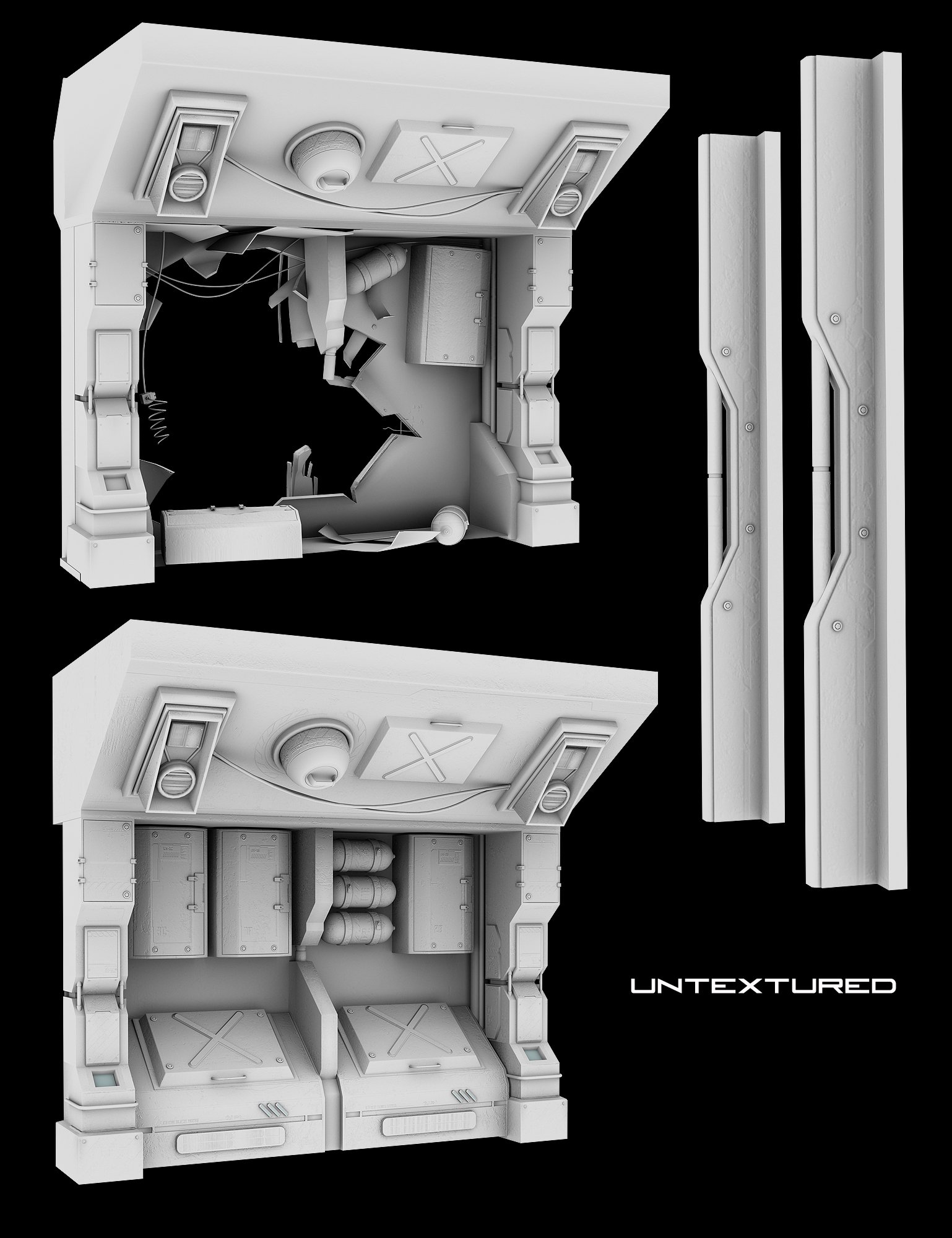 Space Wrecked Construction Kit by: The AntFarm, 3D Models by Daz 3D
