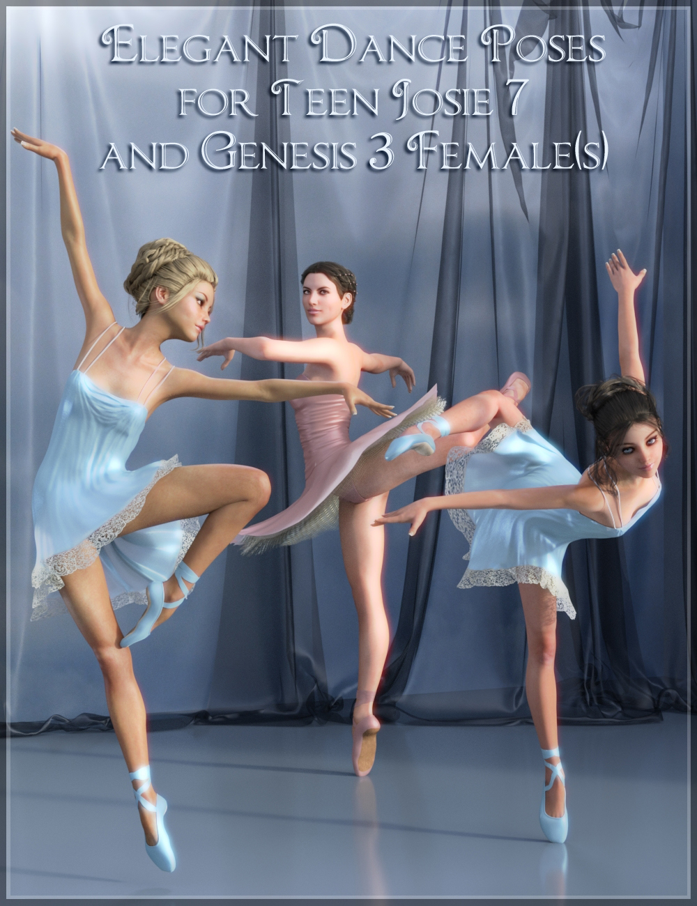 Elegant Dance Poses for Teen Josie 7 by: Elliandra, 3D Models by Daz 3D
