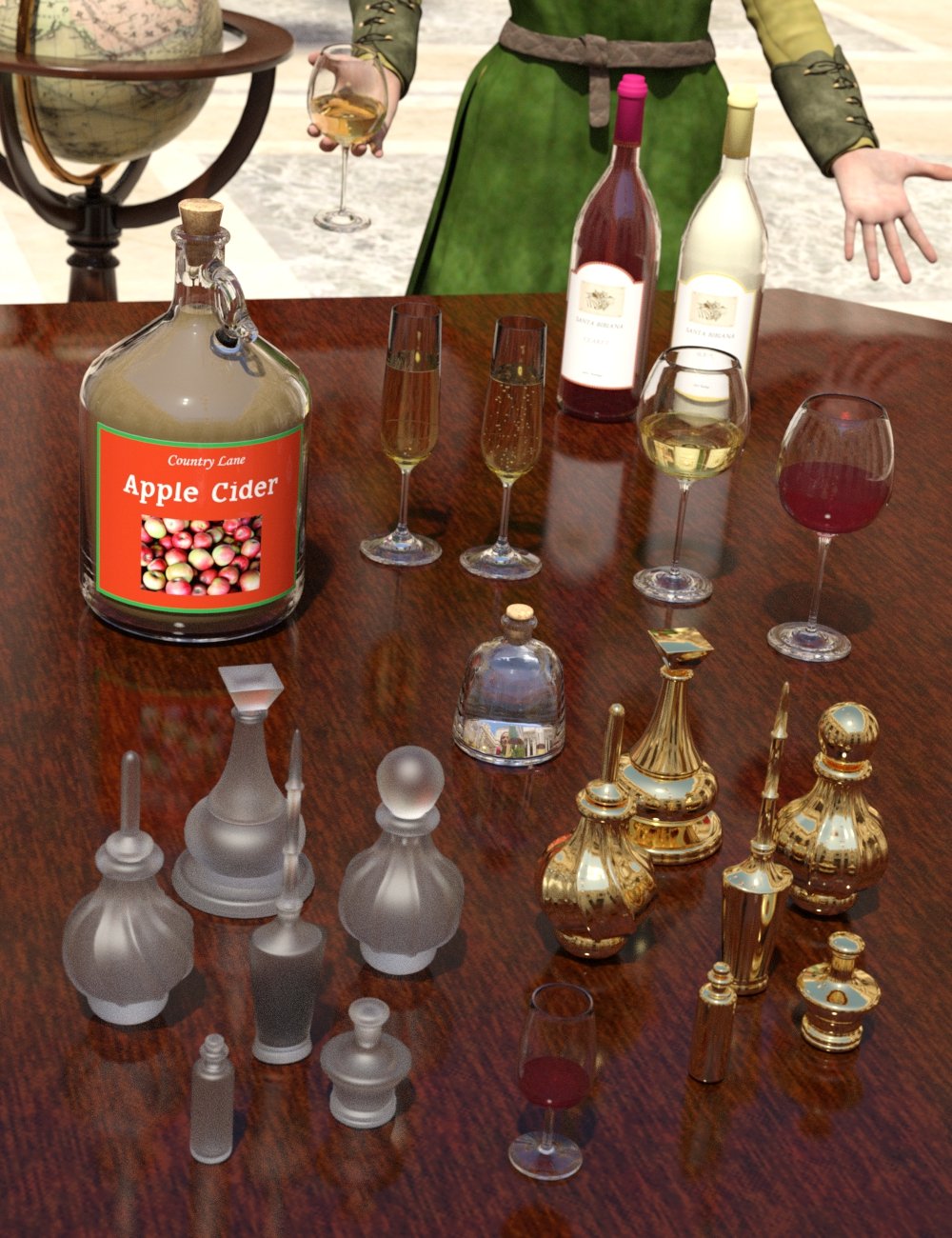 Potions and Bottles by: KRAIG, 3D Models by Daz 3D