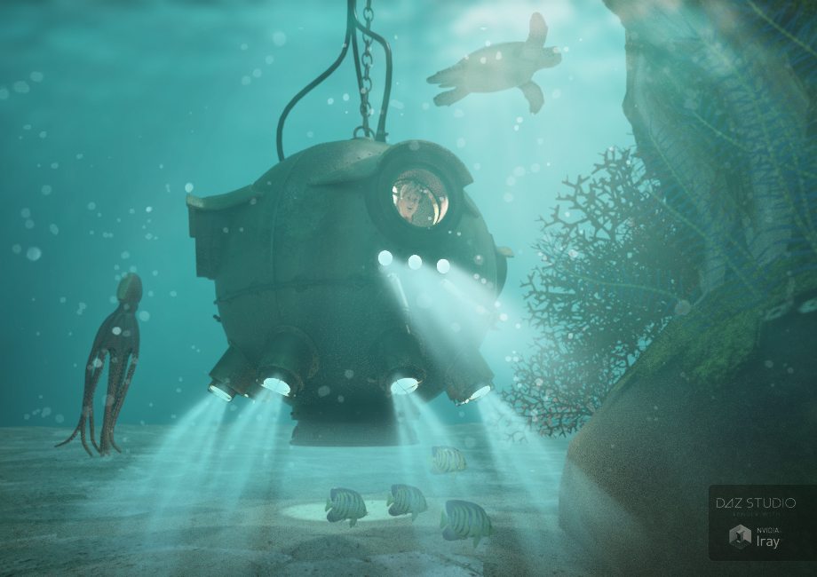 Underwater Bathysphere by: David BrinnenForbiddenWhispers, 3D Models by Daz 3D